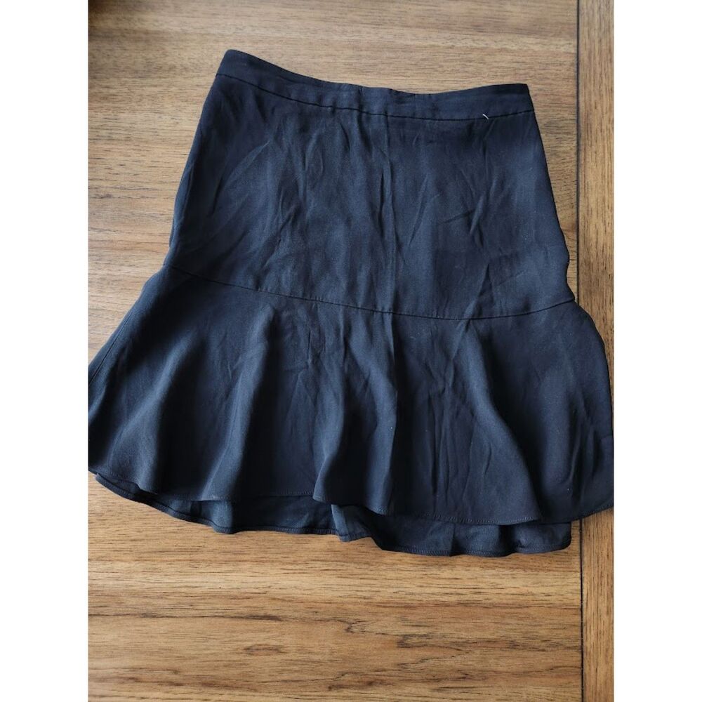 A.L.C. Black Flounce Hem Mini Skirt